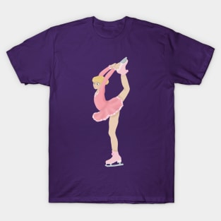 Pink figure skater biellmann spin T-Shirt